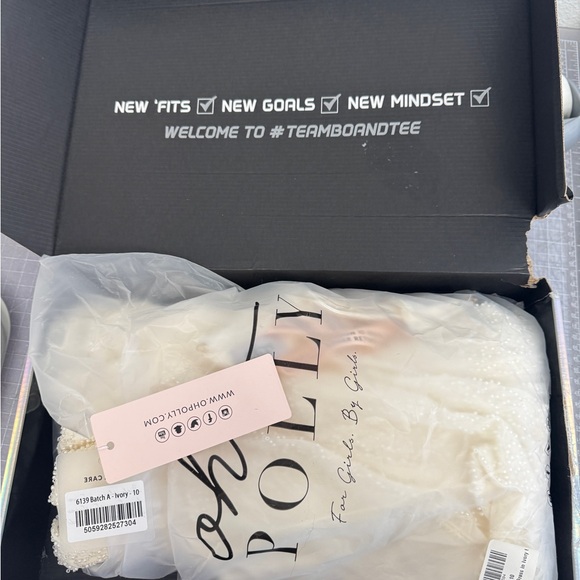 Oh Polly Champel Ivory Dress Size 10 - Picture 3 of 8